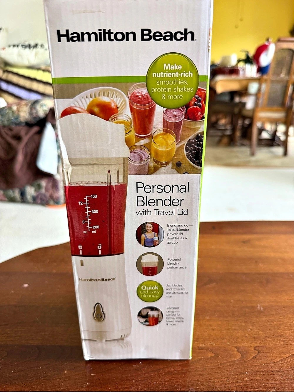 Hamilton Beach Personal Blender with Travel Lid White NWT